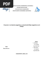 Proyecto 2. Levitación Magnética y Variación Del Flujo Magnético en El Tiempo