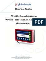 GS1000 Central de Alarme Wireless Tela Touch 23 Software de Monitoramento