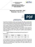 Diagnóstico Inicial 2022 - 2023 Preescolar - Sección "C"