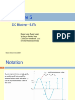 DC Biasing - BJTS: Base Bias (Fixed Bias) Voltage Divider Bias Collector-Feedback Bias Emitter-Feedback Bias