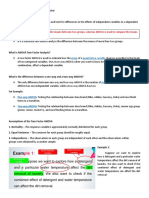 Analysis of Variance Two Factor