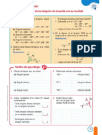 Verifico Mis Aprendizajes: Clasificación de Los Ángulos de Acuerdo Con Su Medida