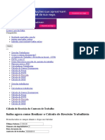 Cálculo de Rescisão Do Contrato de Trabalho - Catho