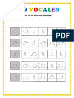 Completa El Trazo de Las Letras Con El Molde