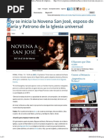 Hoy Se Inicia La Novena San José, Esposo de María y Patrono de La Iglesia Universal