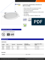 Luminarios Empotrados Redondos de LED, Luz Cálida: Certificaciones y Garantías