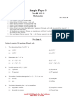 Sample Paper 3: Class IX 2022-23 Mathematics