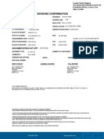 Booking Confirmation: Documentation Cut Off