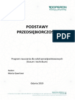 Podstawy Przedsiebiorczosci Program Nauczania Zakres Podstawowy