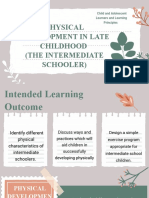 Physical Development in Late Childhood (The Intermediate Schooler)