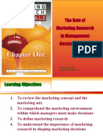 Chapter One: The Role of Marketing Research in Management Decision Making