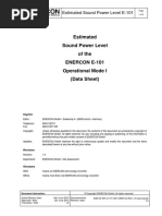 Estimated Sound Power Level of The Enercon E-101 Operational Mode I (Data Sheet)