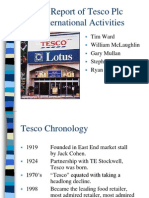 A Report of Tesco PLC International Activities