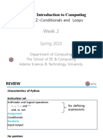 Cseg 1101 Lecture 2:-: Week 2