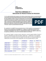 Práctica Dirigida #1 Indicador de Productividad en Procesos