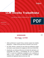 LLM Direito Trabalhista: Jornada Dos Atletas Profissionais de Futebol