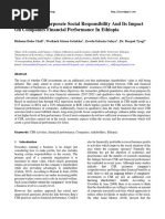 Investment in Corporate Social Responsibility and Its Impact On Companies Financial Performance in Ethiopia