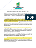 0 3 Unidad Ii Los Tipos de Protesta Procesal Penal