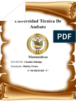 Universidad Técnica de Ambato: Matemáticas