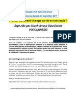 7 Clés Pour Changer Sa Vie en Trois Mois - Coach Amour