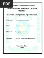 Evaluación Sensorial Leche de Quinua - 2018