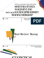 Statistical Analysis in Excel