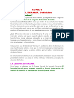 Copia 1 La Lengua Literaria. Definición: ¿Qué Es La Literatura?