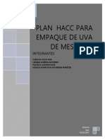 Plan Haccp Empaque Uva de Mesa