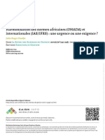 Harmonisation Des Normes Africaines (OHADA) Et Internationales (IAS/IFRS) : Une Urgence Ou Une Exigence ?