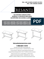 Adjustable Height Desk Bureau À Hauteur Réglable Escritorio de Altura Ajustable