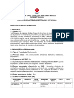 Núcleo de Apoio Técnico Ao Judiciário - Natjus Parecer Técnico Bupropiona/Naltrexona/Sertralina E Depressão