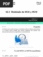 02.3 Modelado de MCD y MCM: Semana 2 - 3 Equipo de Docentes