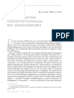 La Légitimation Constitutionnelle Des Démocratures: Xavier Philippe