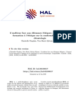 L'auditeur Face Aux Dilemmes Éthiques: L'impact D'une Formation À L'éthique Sur La Conformité Au Code de Déontologie