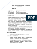 Programa de Fortalecimiento de La Inteligencia Emocional