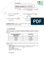 Reacciones Quimicas Y Fisicas: A) Introducción