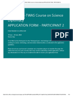 2023 Aaas-Twas Course On Science Diplomacy Application Form - Participant 2