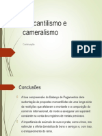 Mercantilismo e Cameralismo: Continuação