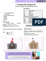 Castle / Sandcastle Amigurumi: The Materials: - The Stitches