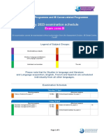 May 2023 Examination Schedule Exam Zone B