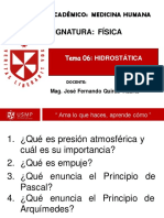 Asignatura: Física: Programa Académico: Medicina Humana