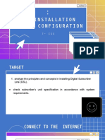 DSL Installation Router Configuration