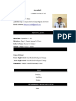 Appendix D Curriculum Vitae: Personal Data