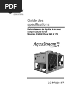 Guide Des Spécifications: Refroidisseurs de Liquide À Air Avec Compresseurs Scroll Modèles CGAM/CXAM 020 À 170