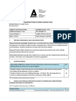 Construction Studies Lesson Plan: Student Name: Darragh Owens ID: G00379119