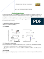 Situation D'apprentissage: Leçon 07: Le Courant Electrique