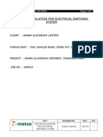 Design Calculation For Electrical Earthing System: Client: Anrak Aluminium Limited