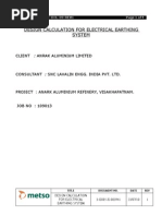 Design Calculation For Electrical Earthing System: Client: Anrak Aluminium Limited