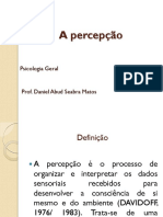 A Percepção: Psicologia Geral