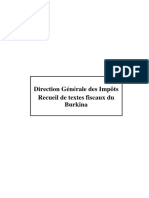 Direction Générale Des Impôts Recueil de Textes Fiscaux Du Burkina